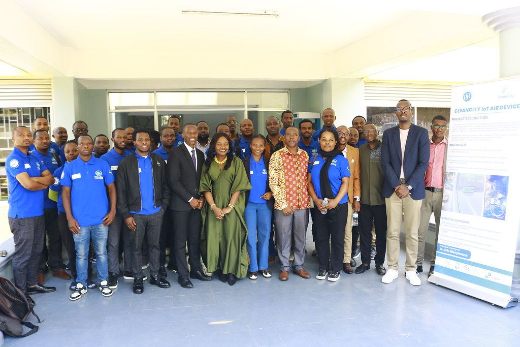 Participants posed for a group photo following the CleanCity IoT device launch.