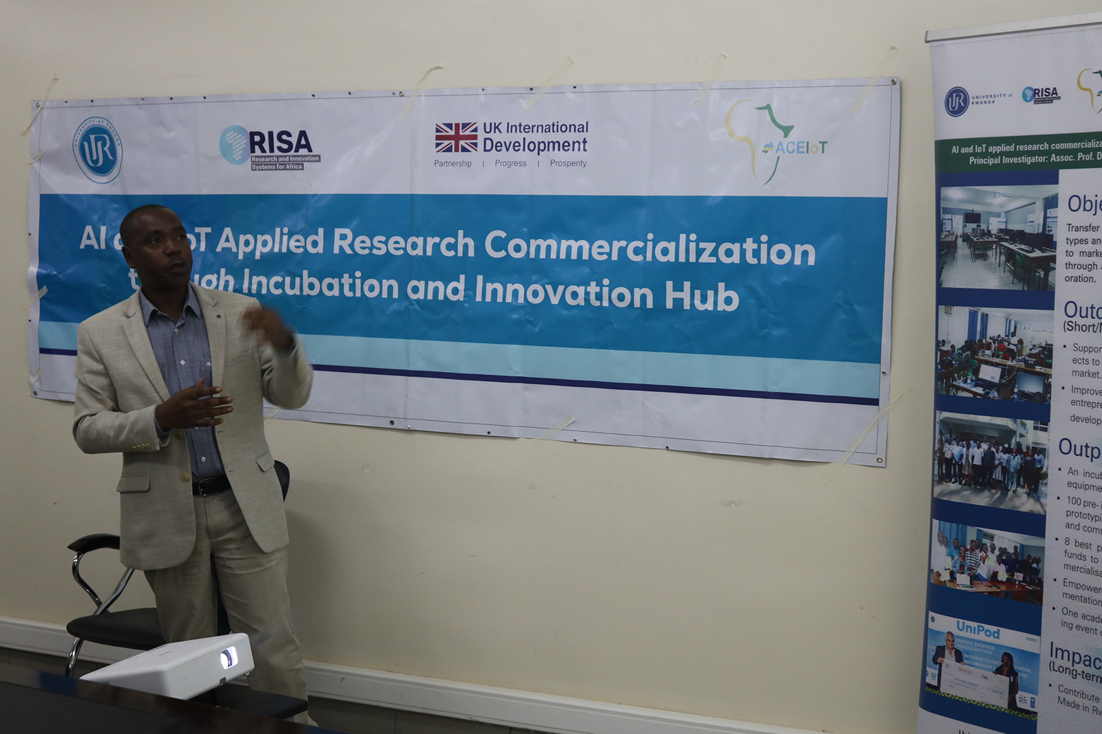 Prof. Damien HANYURWIMFURA, the project lead highlighted the achievements made so far