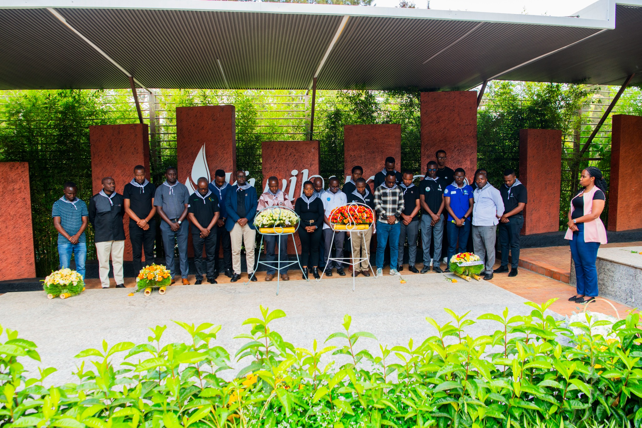 ACEIoT staff and students pay tribute to Genocide victims at Kigali Genocide Memorial