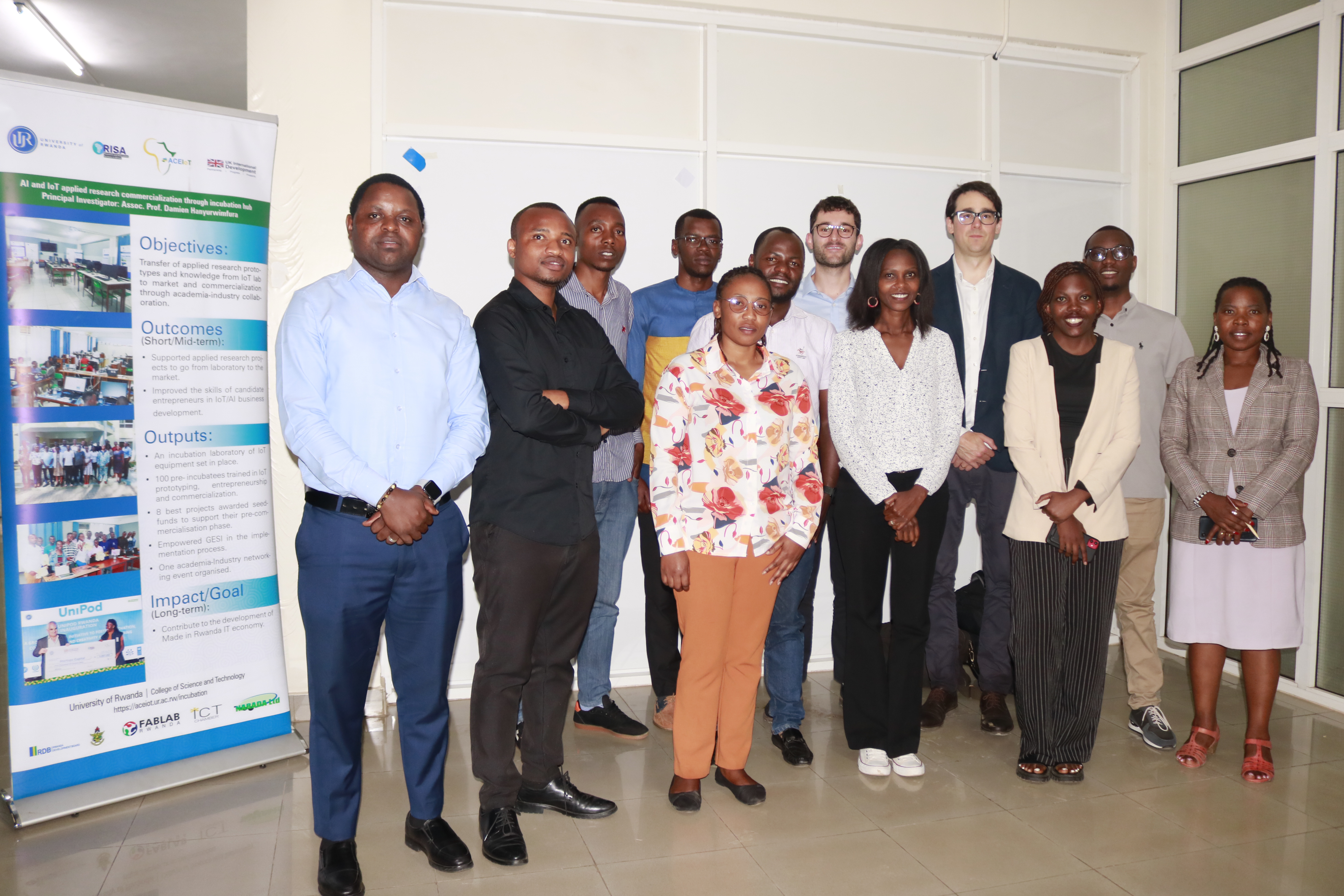 Funder representatives and students