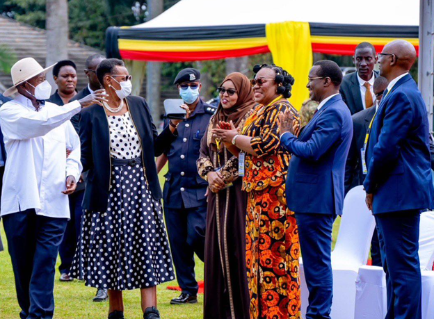 President Museveni and the First Lady of Uganda after officially opening the conference